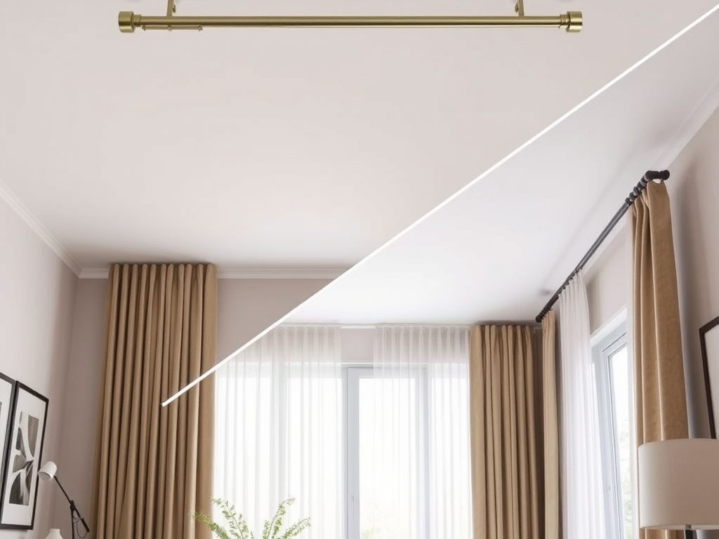 Karnisz sufitowy czy ścienny: praktyczne kryteria wyboru i wpływ na aranżację wnętrza