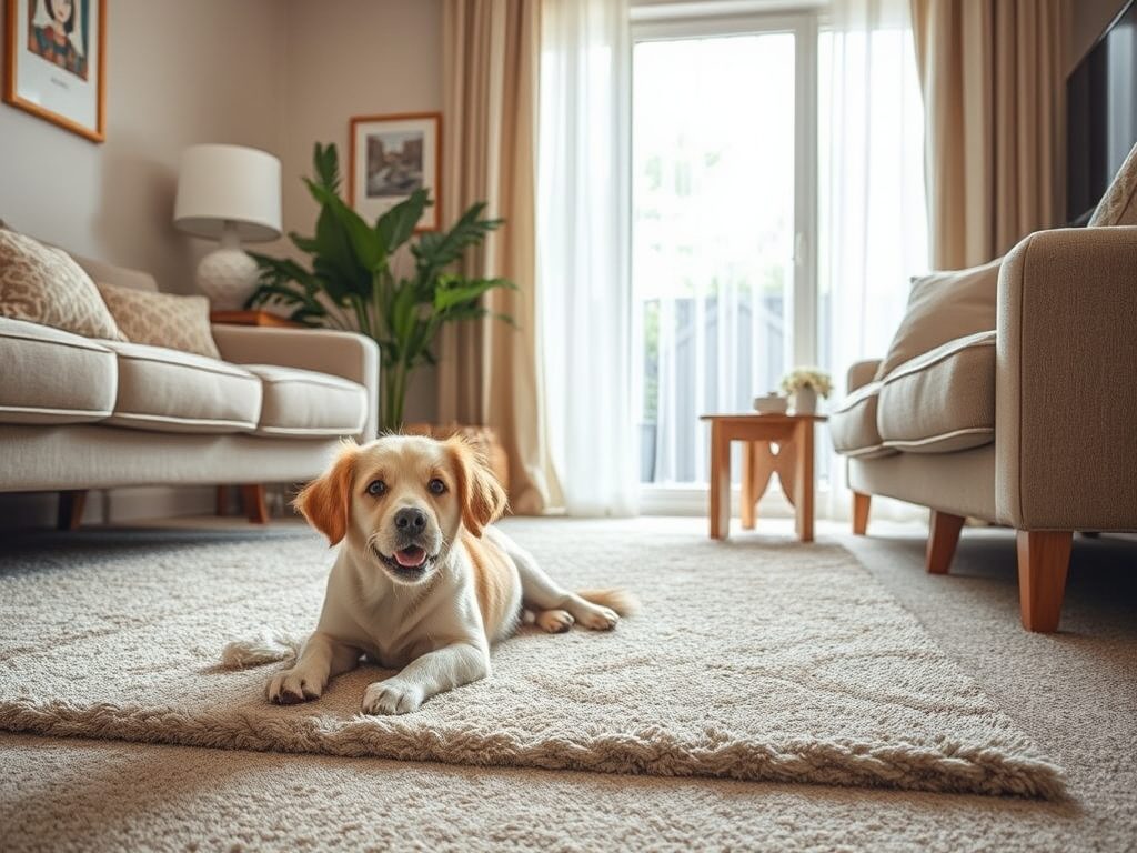 Dywan przy zwierzętach: jak wybrać trwały i łatwy w utrzymaniu model do domu z pupilem