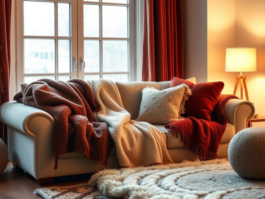 Tekstylia zimowe do domu: jak wybrać i łączyć materiały dla przytulnej aranżacji