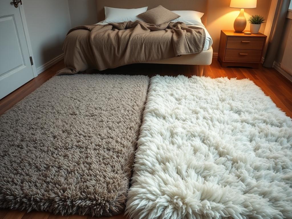 Dywan do sypialni: wybór między krótkim a długim włosiem z uwzględnieniem komfortu i praktyczności