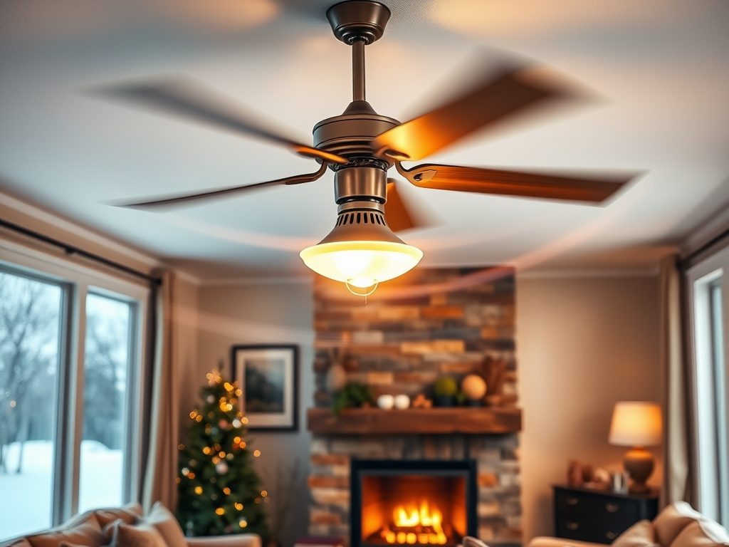 Wentylator sufitowy zimą na biegu wstecznym – jak poprawić rozprowadzanie ciepła i obniżyć rachunki za ogrzewanie