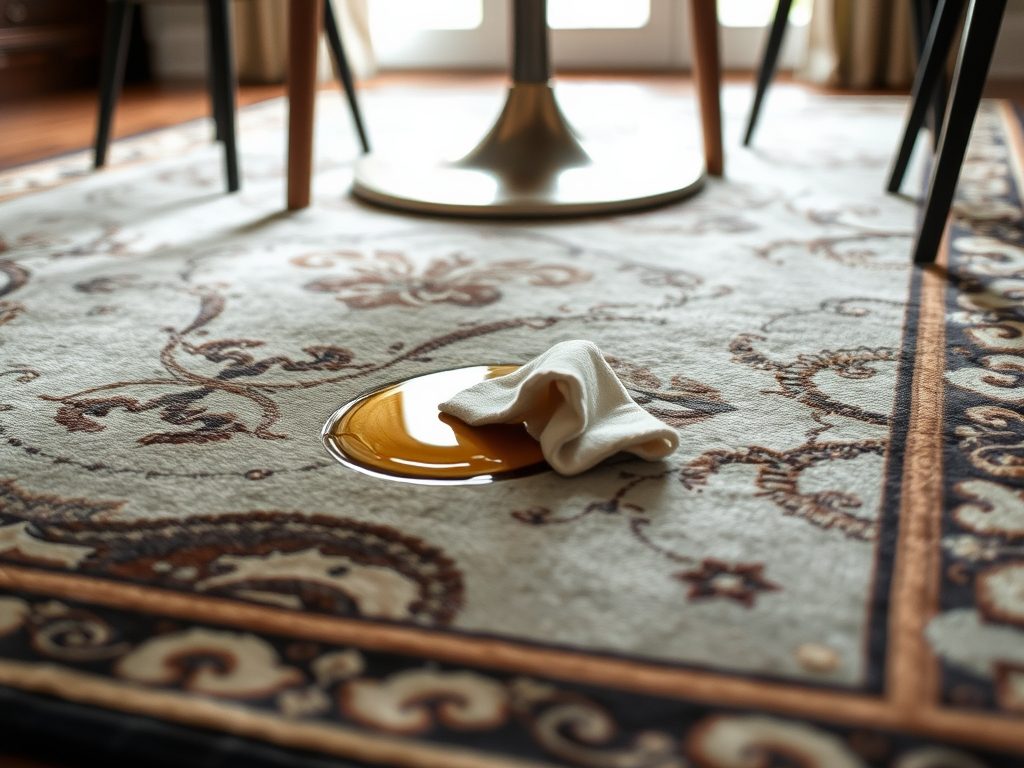 Dywan pod stół a plamy: jak reagować i wybierać, by uniknąć problemów z czyszczeniem