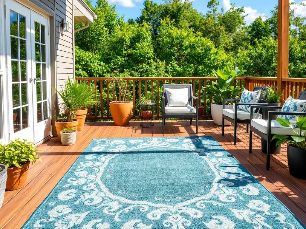 Dywan zewnętrzny na taras i balkon: jak wybrać trwały i łatwy w pielęgnacji model dopasowany do stylu przestrzeni